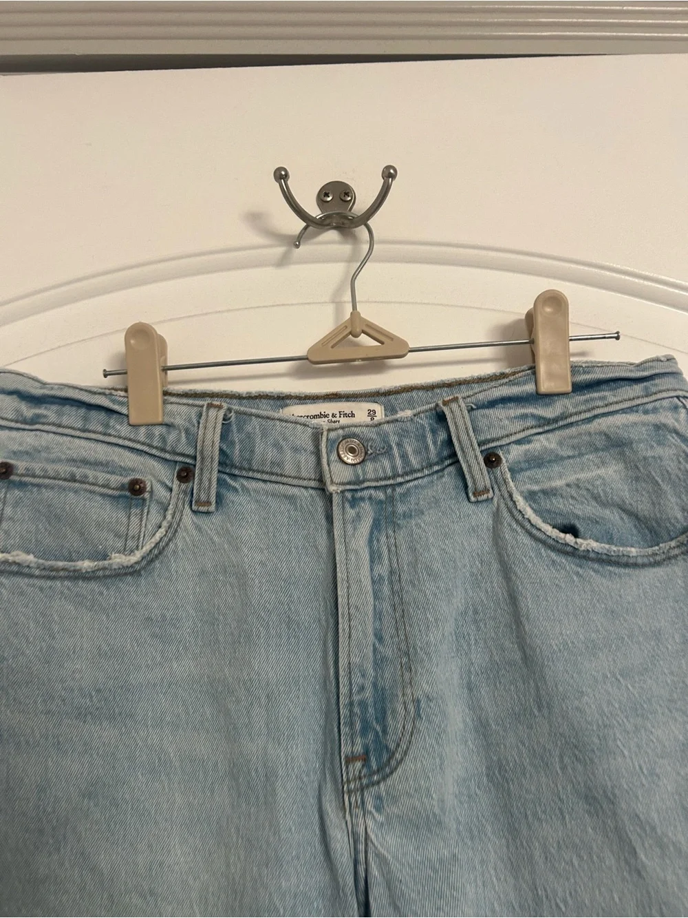 Abercrombie & Fitch The Baggy Short Mid Rise Denim Jorts Size 29/8 Chic 90s boho